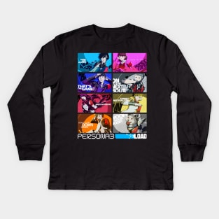 Persona 3 RELOAD - SEES All Out Attack Splash Art Kids Long Sleeve T-Shirt